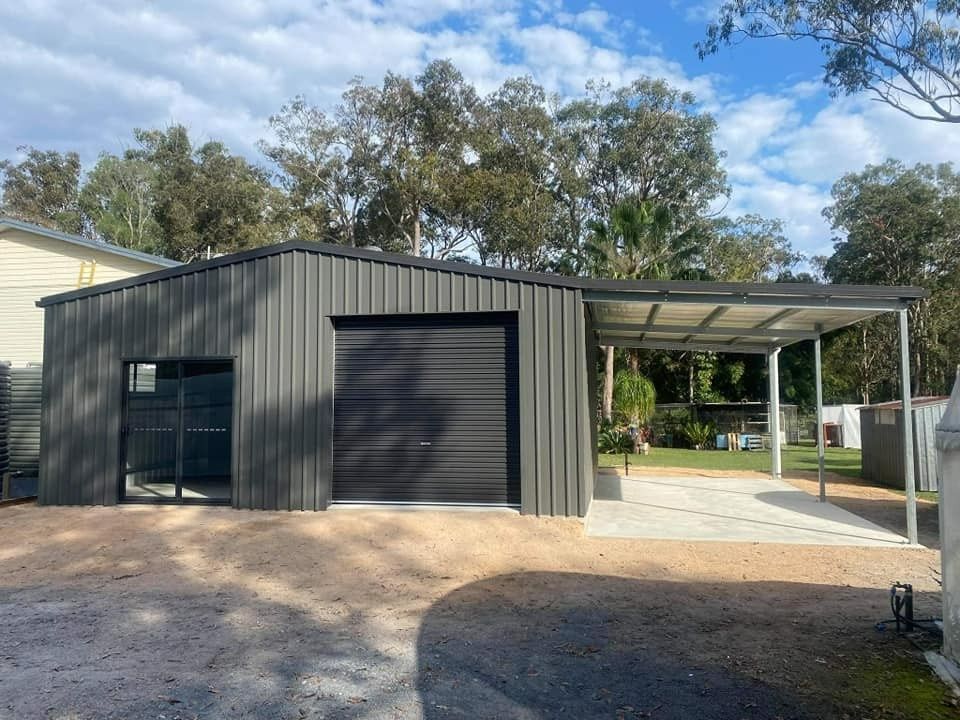 Charcoal shed and carport