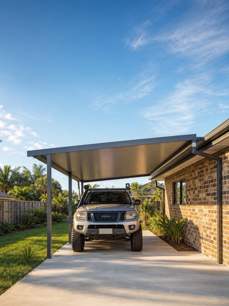 Carport over a vehicle